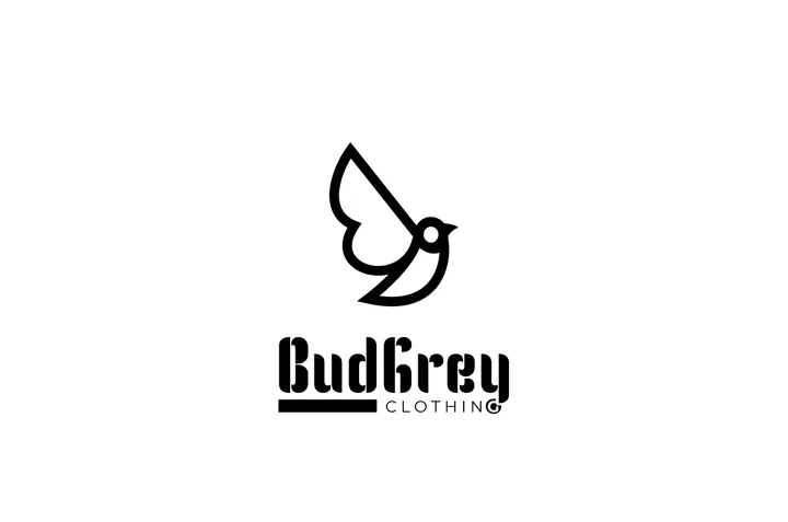 BudGrey logo in black on white