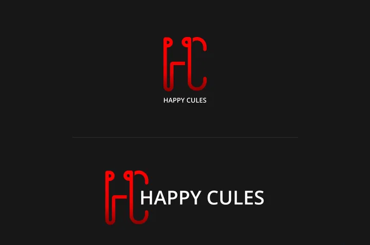 Happy Cules logo in red on black