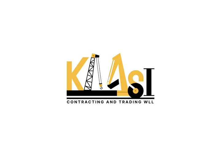 Kaasi Contracting and Trading logo with crane letterforms
