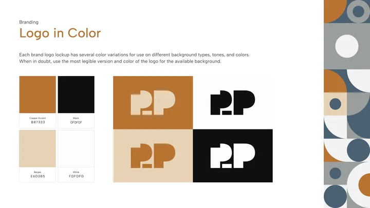Paw & Pals logo in four colourways