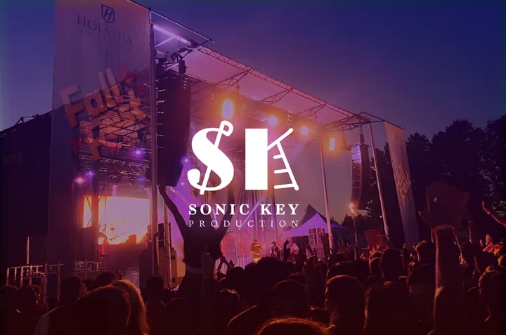Sonic Key Production logo over a concert stage