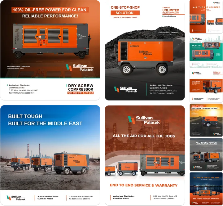 Overview of the Sullivan Palatek social campaign posts